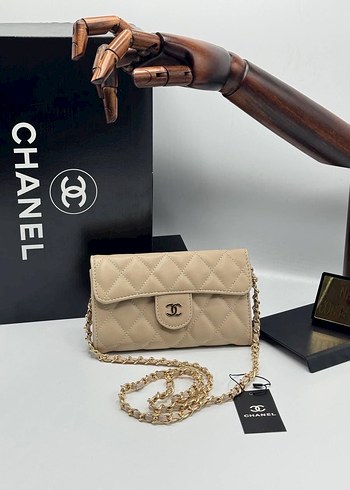 Zincir Detaylı Altın Rengi Deri Kadın Çanta - Görsel 6