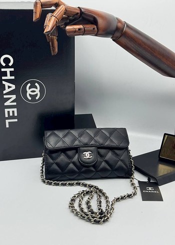 Zincir Detaylı Altın Rengi Deri Kadın Çanta - Görsel 7