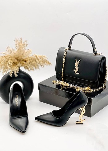 Siyah Parlak Tokalı Stiletto Topuklu Kadın Ayakkabı - Görsel 6