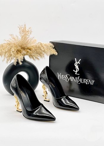 Siyah Parlak Tokalı Stiletto Topuklu Kadın Ayakkabı - Görsel 7