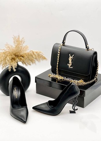 Siyah Parlak Tokalı Stiletto Topuklu Kadın Ayakkabı - Görsel 3