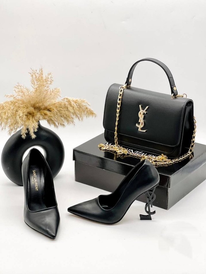 Siyah Parlak Tokalı Stiletto Topuklu Kadın Ayakkabı - Görsel 3