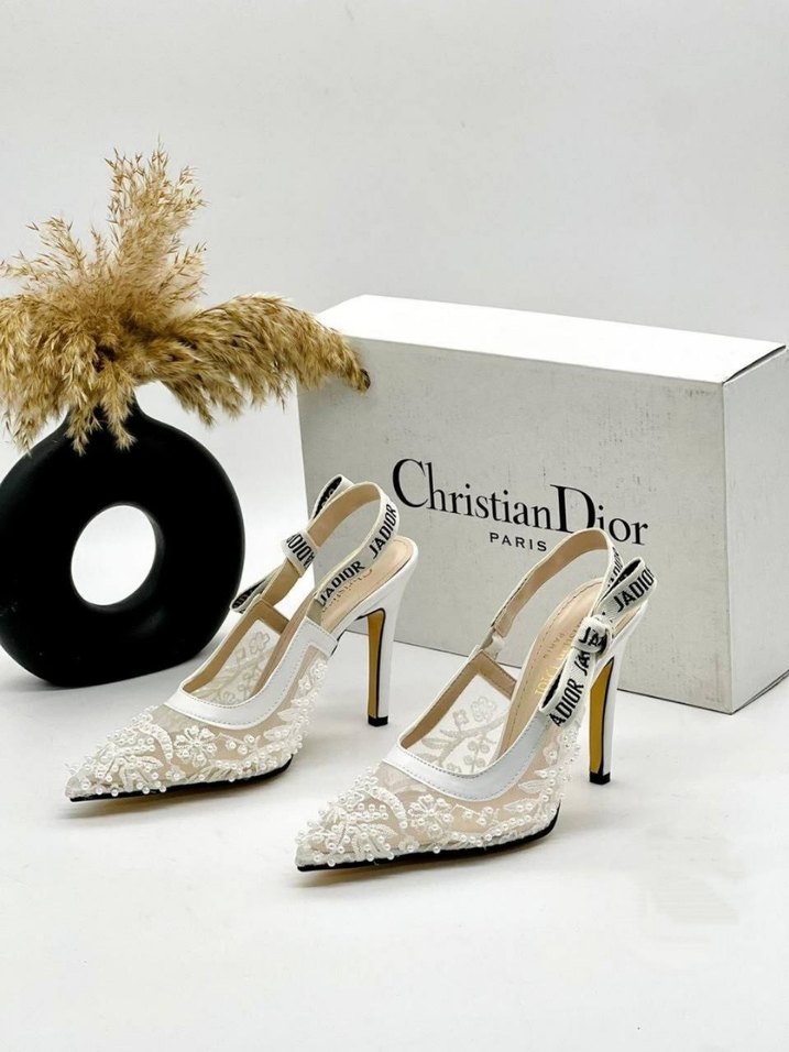 Christian Dior Siyah Boncuklu Yüksek Topuklu Stiletto - Görsel 5