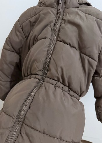 H&M Kahverengi çocuk kabanı, Kapüşonlu, Fermuarlı - Görsel 4