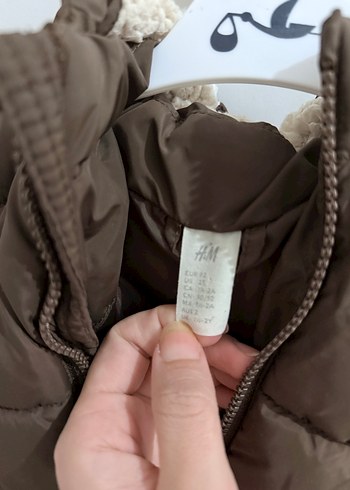 H&M Kahverengi çocuk kabanı, Kapüşonlu, Fermuarlı - Görsel 3