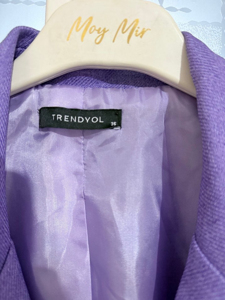 Mor blazer ceket - Görsel 4