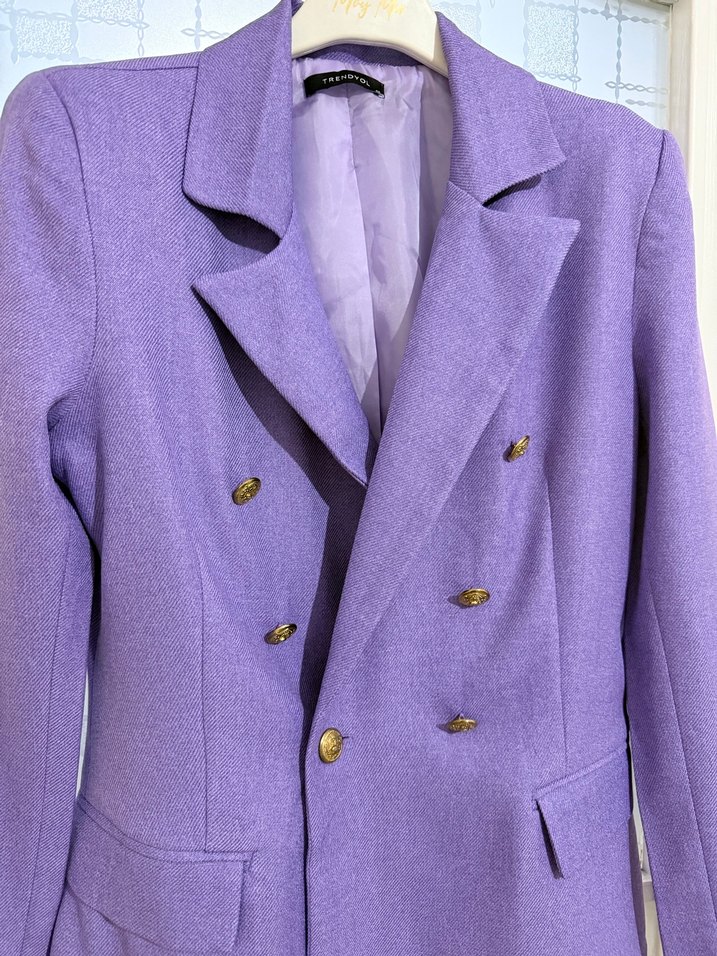 Mor blazer ceket - Görsel 2