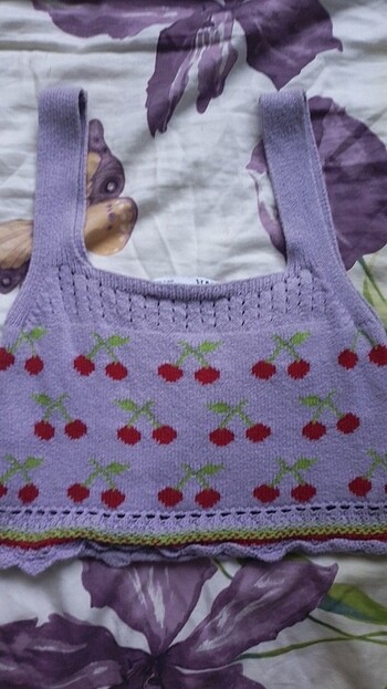 Zara Zara Örgü Crop Top