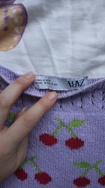 s Beden Zara Örgü Crop Top
