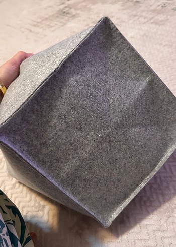 İKEA Gri Keçe Sepet ve Saklama Torbası Seti - Görsel 4