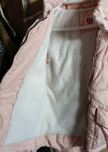 s Beden Pembe Fermuarlı Kadın Midi Kışlık Mont