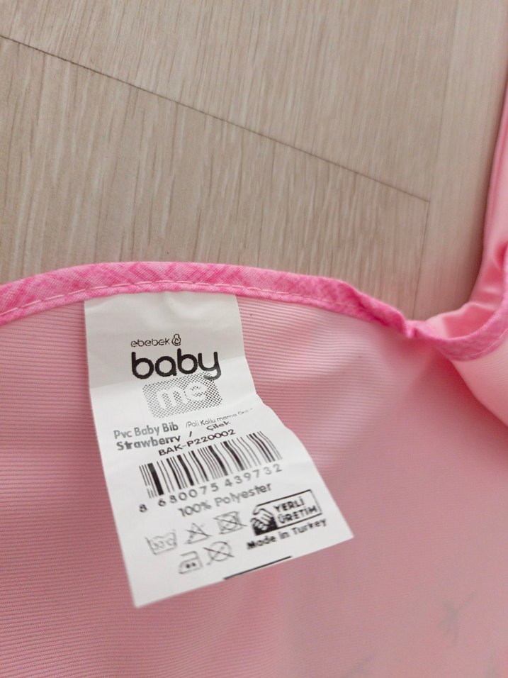 Pembe Baskılı Bebek Önlüğü - Görsel 5