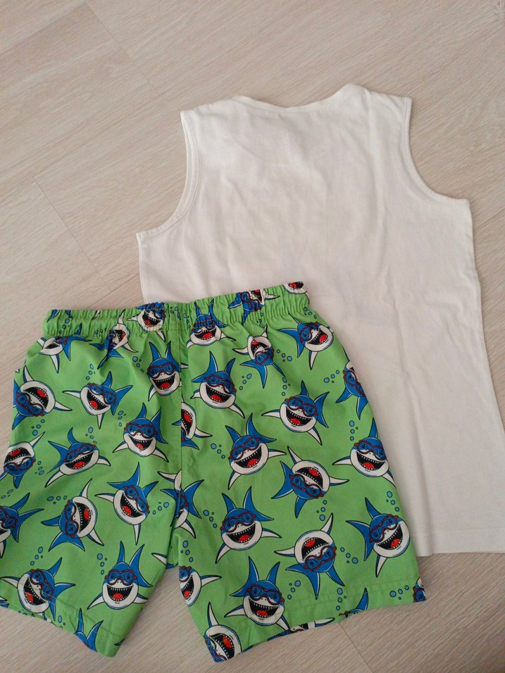 Renkli Erkek Çocuk Kolsuz Mayo Takımı - Görsel 3