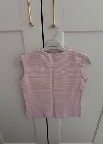 Kız Çocuk Pembe Kolsuz Dar Kesim Atlet - Görsel 2
