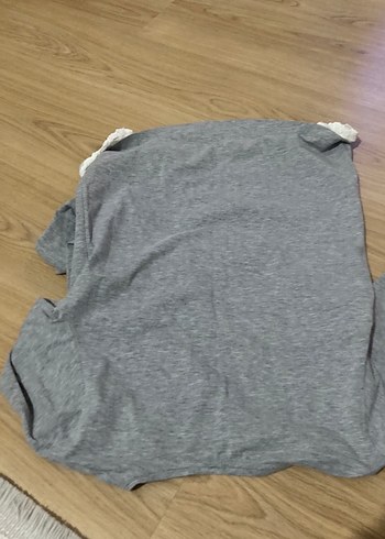 Kız Çocuk Gri Uzun Kollu Triko Tişört - Görsel 5