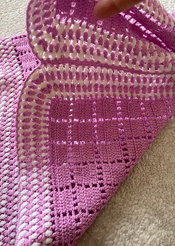 Kız Çocuk Pembe Bohem Örgü Süveter - Görsel 9