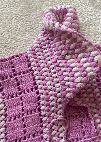 Kız Çocuk Pembe Bohem Örgü Süveter - Görsel 8