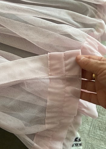 Bohem Pembe Pastel Tül Perde - Görsel 5