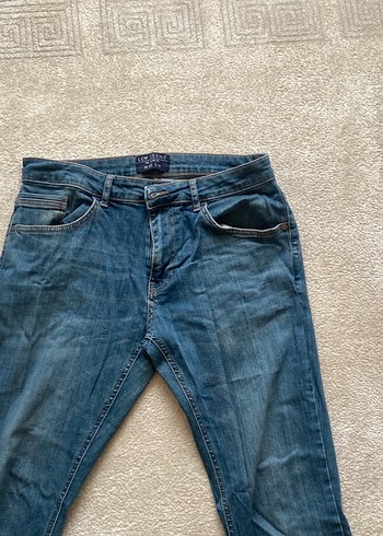 Erkek Mavi Regular Fit Denim Pantolon - Görsel 3
