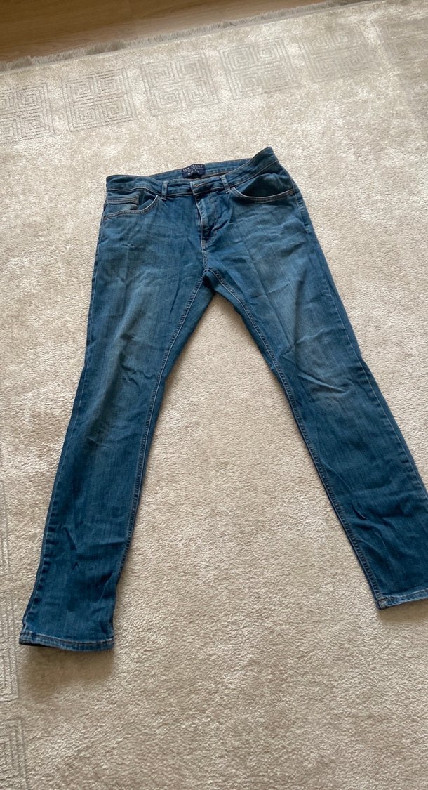Erkek Mavi Regular Fit Denim Pantolon - Görsel 2