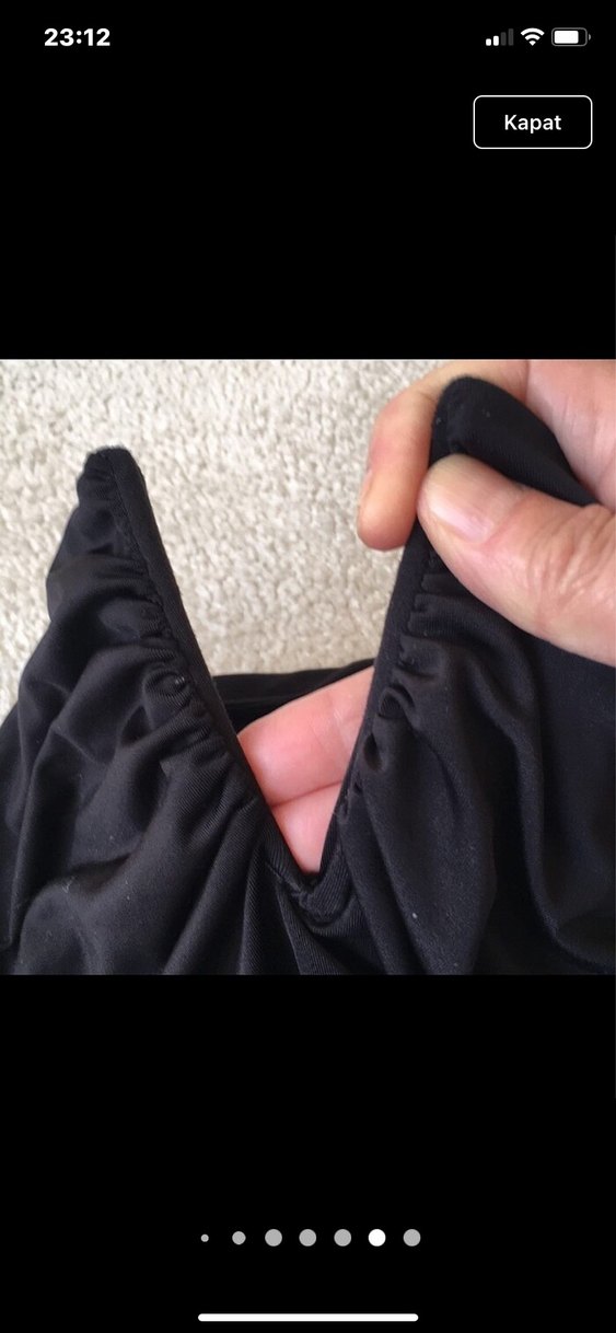 Drapeli Siyah Midi Hamile Eteği - Görsel 3