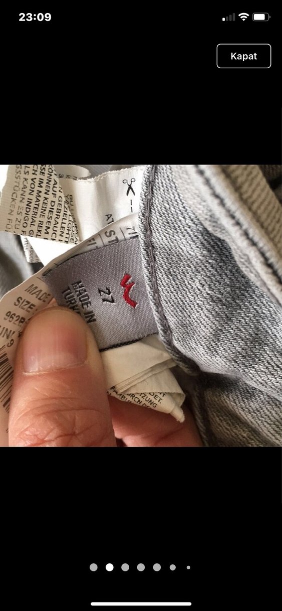 Gri Kadın Denim Mini Şort - Görsel 2