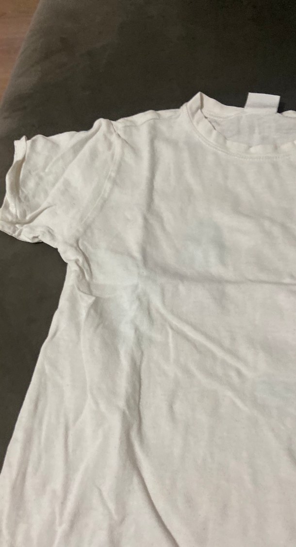 Beyaz Baskılı Kız Tişörtü, Kısa Kollu - Görsel 3