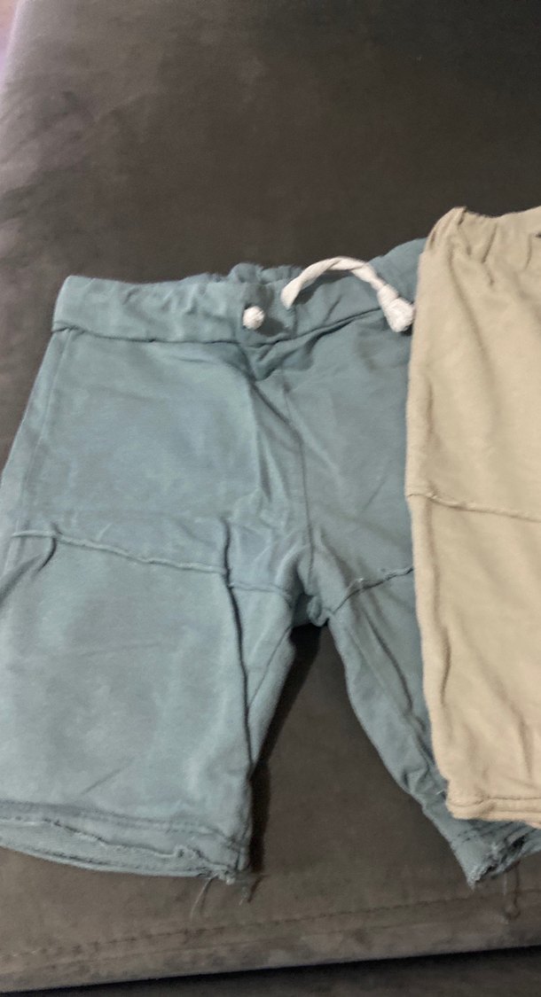 Erkek Gri Keten Rahat Kesim Şort - Görsel 2