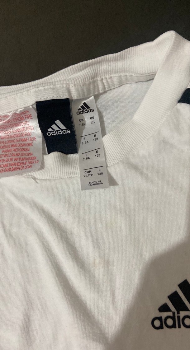 Beyaz Adidas Kız Tişörtü Kısa Kollu - Görsel 4