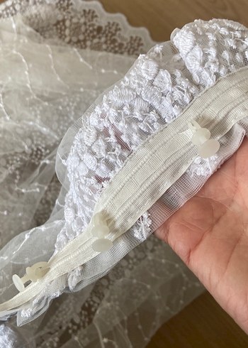 Bohem Beyaz Nakışlı Tül Perde - Görsel 4