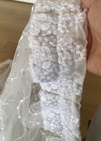 Bohem Beyaz Nakışlı Tül Perde - Görsel 9