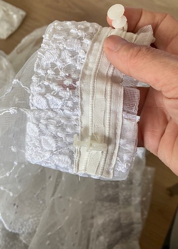 Bohem Beyaz Nakışlı Tül Perde - Görsel 8