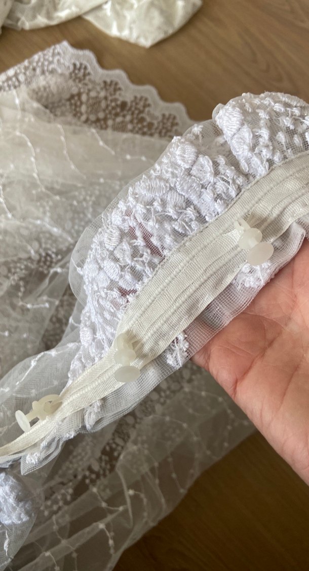 Bohem Beyaz Nakışlı Tül Perde - Görsel 4