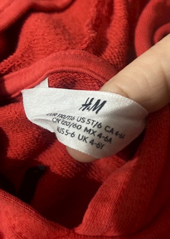 Kırmızı Kapüşonlu Kadın Sweatshirt - Görsel 4