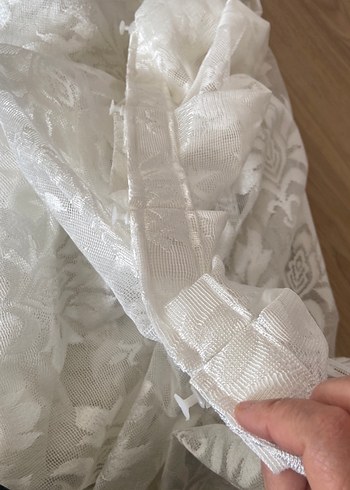 Nakışlı Beyaz Bohem Perde - Görsel 7