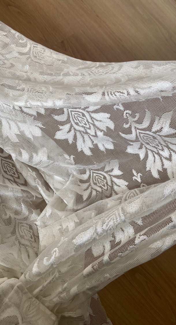 Nakışlı Beyaz Bohem Perde - Görsel 3