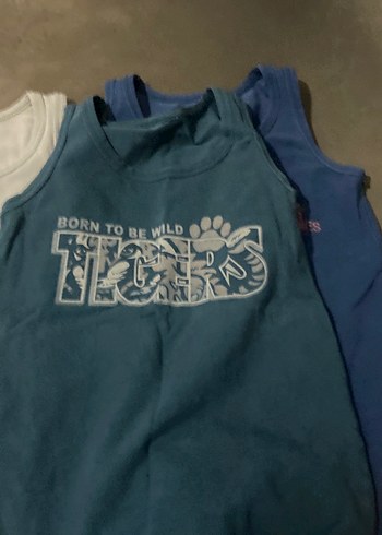 Baskılı Çocuk Atlet 4'lü Set Mavi Gri - Görsel 7