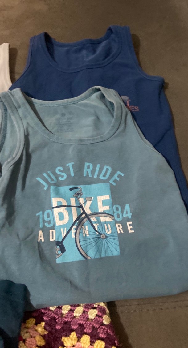 Baskılı Çocuk Atlet 4'lü Set Mavi Gri - Görsel 2