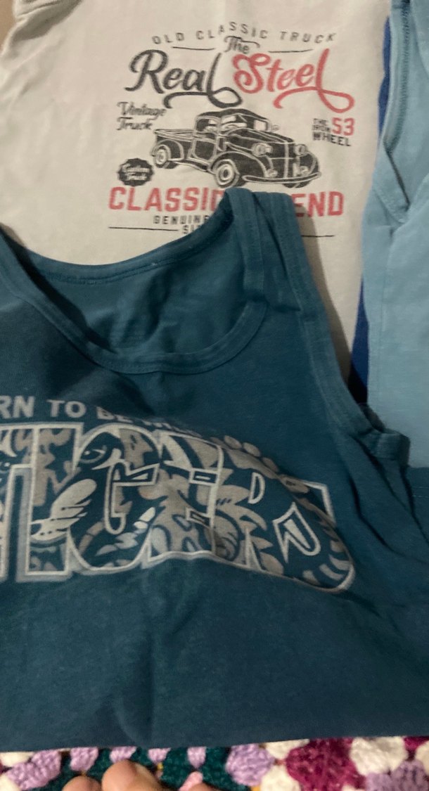 Baskılı Çocuk Atlet 4'lü Set Mavi Gri - Görsel 3