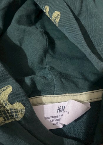 Kapüşonlu Erkek Sweatshirt - Gri Dinazor Desenli - Görsel 3