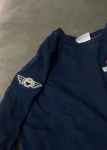 Erkek Lacivert Düğmeli Sweatshirt - Görsel 3