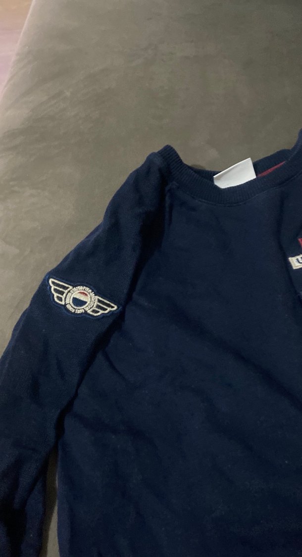 Erkek Lacivert Düğmeli Sweatshirt - Görsel 3