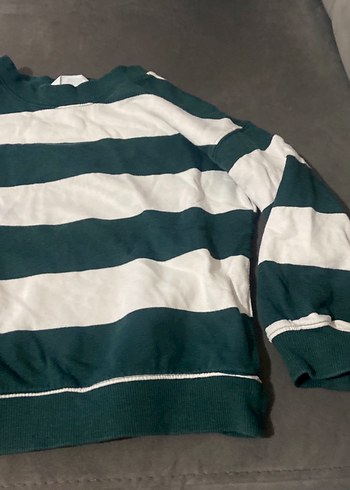 Erkek Çocuk Uzun Kollu Çizgili Sweatshirt - Görsel 2