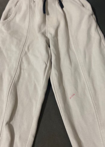 Beyaz Kadın Rahat Kesim Eşofman Altı - Görsel 3