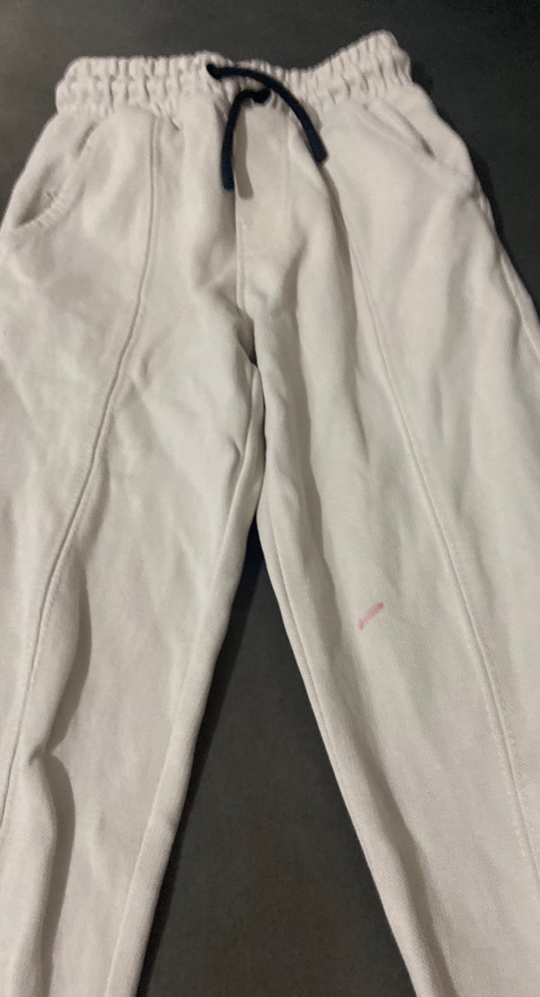 Beyaz Kadın Rahat Kesim Eşofman Altı - Görsel 3