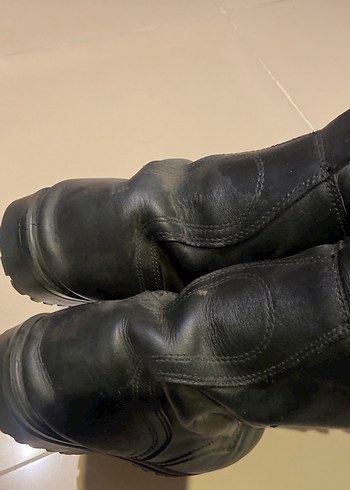 Gri Deri Tokalı Erkek Botları - Görsel 5