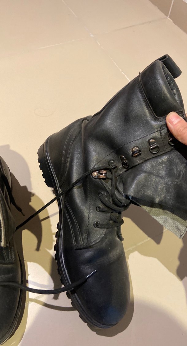 Gri Deri Tokalı Erkek Botları - Görsel 4