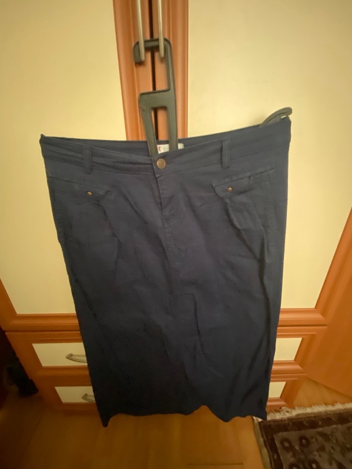 Koyu Lacivert Düz Kesim Kadın Pantolon — görsel 2/5