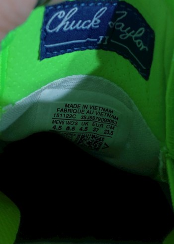 37 Beden Orijinal Converse neon ayakkabı