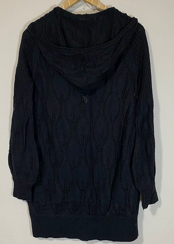 Orijinal Levis Siyah Kapüşonlu Örgü Hırka - Görsel 5